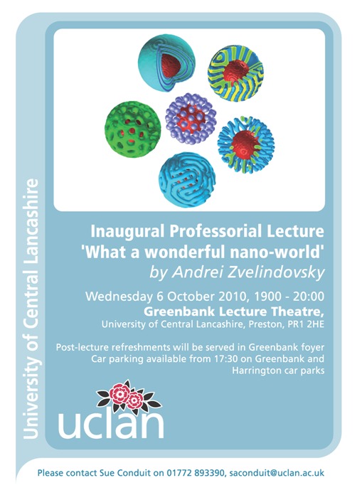 Inaugural lecture poster