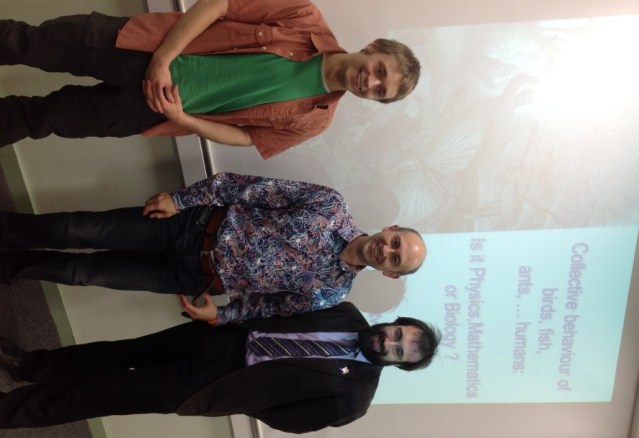 After the lecture with the Branch Chair Richard JL Hornby (right) and Tim Wiles, a Master student form Durham University (left).